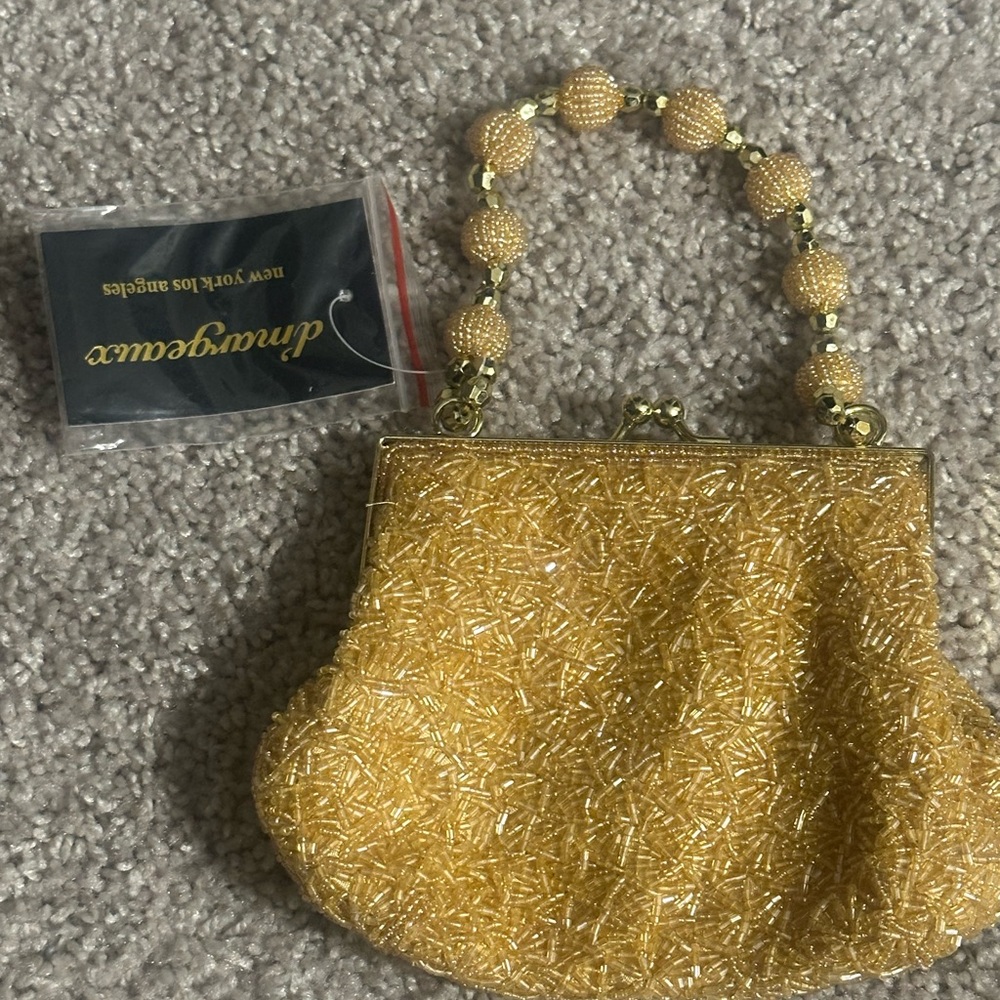 Gold Beaded Women's Bag